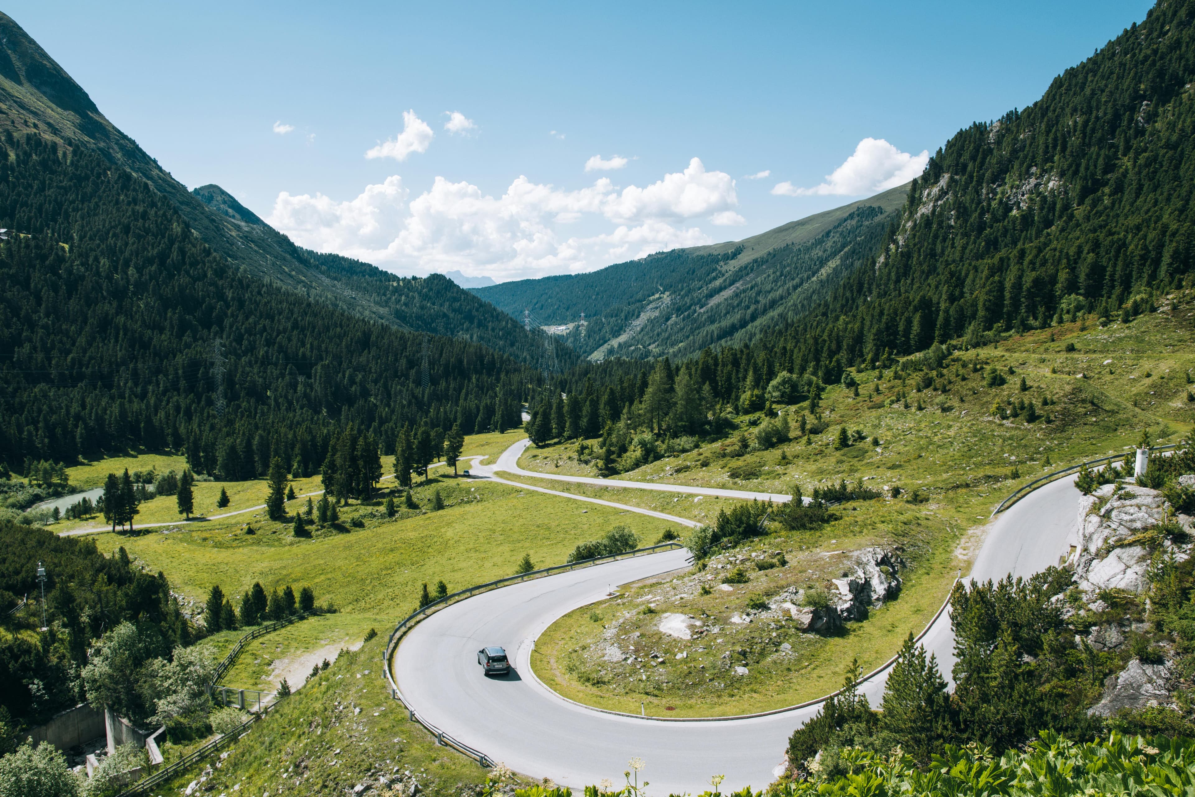 Winding mountain road