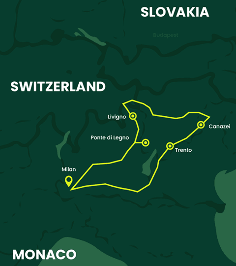 Dolomites Route Map